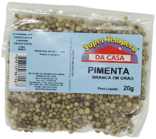 Pimenta Branca em Grão